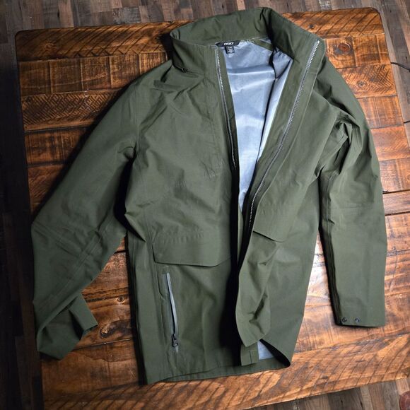 OGIO Men's Size L Hooded Soft Shell Utilitarian Jacket Windproof Hunter Green C1 - Picture 3 of 9